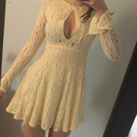 Free People Cream Lace Dress - Picture 2 of 5